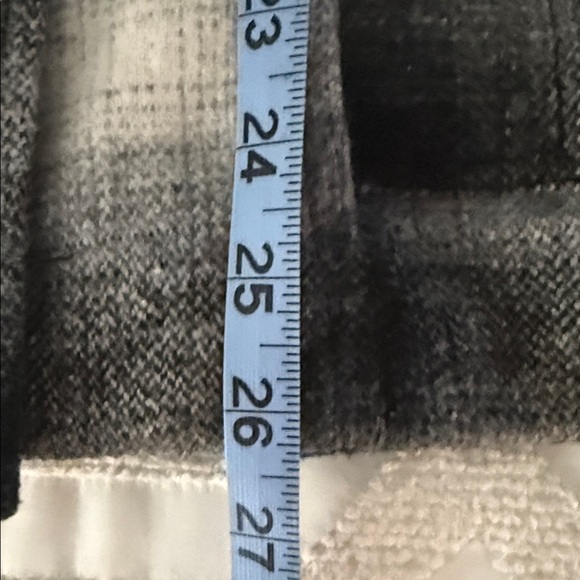 Last Kiss Women's Plaid Pea Coat - Black and Gray - Picture 11 of 11